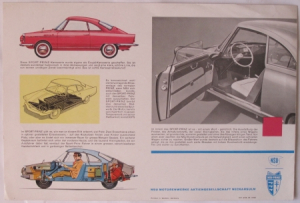 NSU Sport Prinz Prospekt 4 Seiten 1962